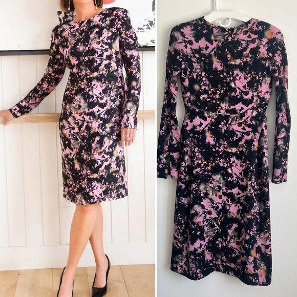 Bottega Veneta Dresses & Skirts - Bottega Veneta midi dress floral 100 SILK dress long sleeve dress